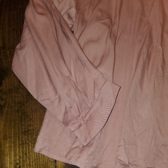 Buttondown Long Sleeve Top - Dusty Pink - Large - Picture 4 of 10